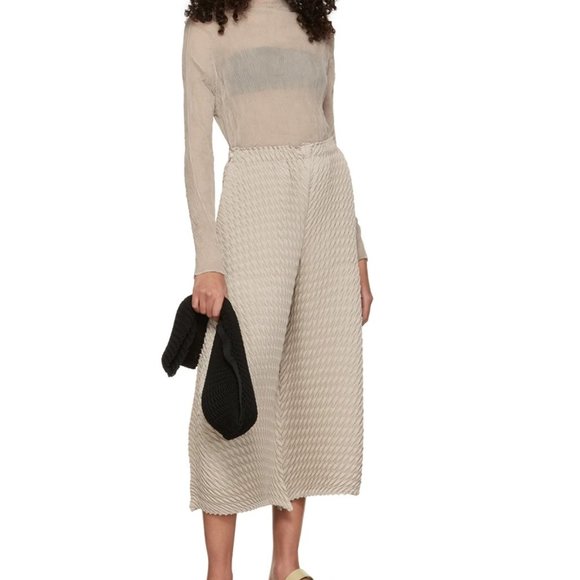 Issey Miyake Pants - Taupe ISSEY MIYAKE Bathing Pleats Pants *RARE SIZE* JP 2